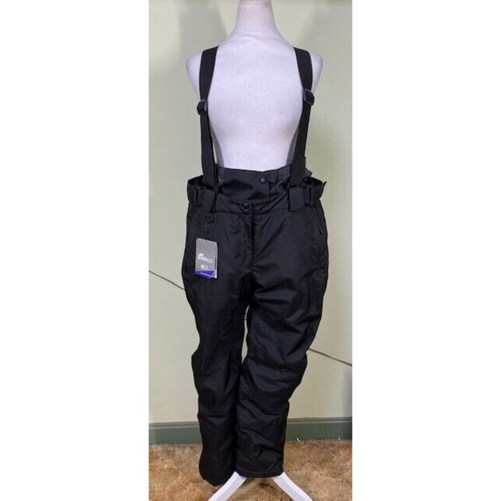 Women's Size L RIVIYELE Winter Legendary Ski Pants Snow Bibs Black Waterproof